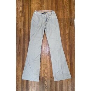 Tahari Women's Flare Wide Leg Beige Gray Khaki Pants Career Trousers Size 4